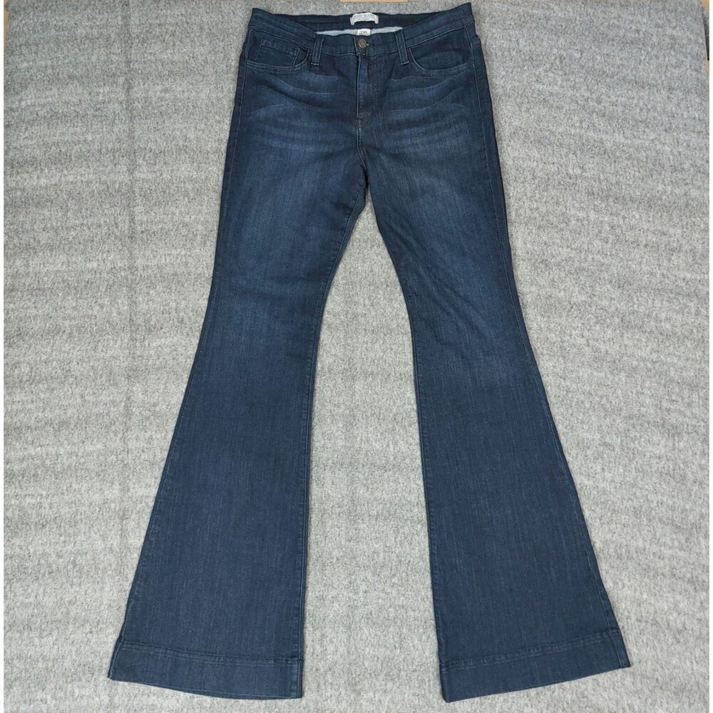 Judy Blue Flare Wide Leg Jeans Women's 1XL (Fit 31x34) Western Boho Stretch USA